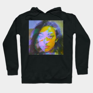 SAY SO Glitch Art Trippy Glitchy Portrait Hoodie